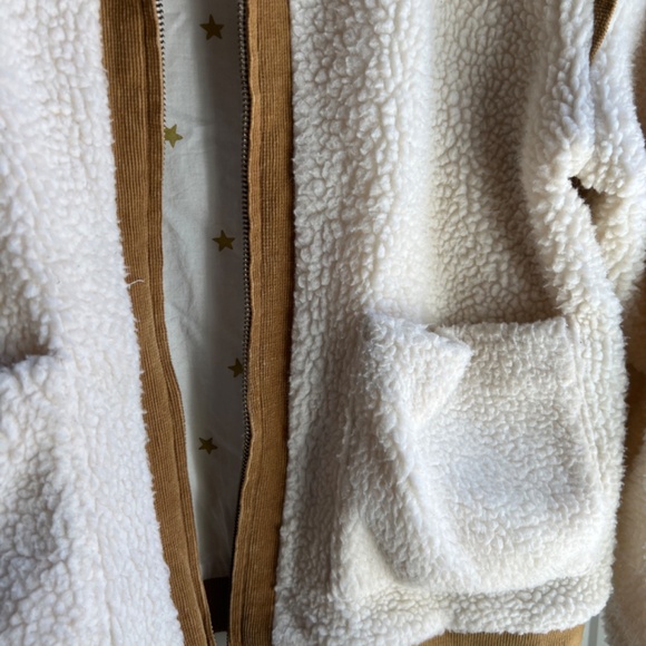 Rylee + Cru Sherpa Bomber Jacket with Corduroy Detail Size M - Picture 4 of 8